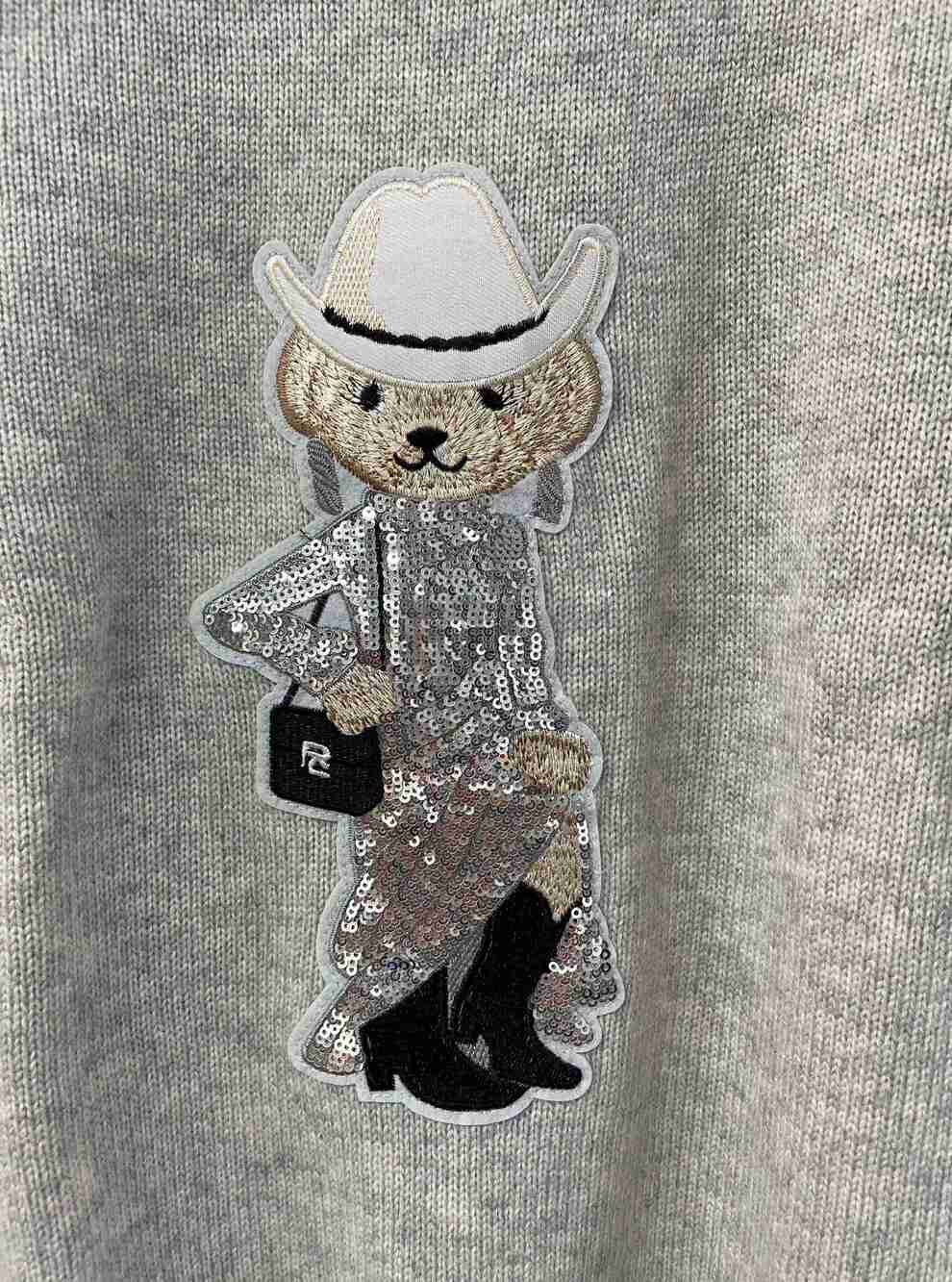 Polo Ralph Lauren Western Cowgirl Polo Bear Crewneck Knit Sweater - Picture 3 of 6